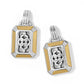 Intrigue Regal Drop Post Earrings Two Tone - She Chester