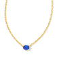 Cailin Pendant Necklace Gold Blue Crystal