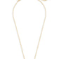 Elisa Gold Black Opaque Glass Necklace