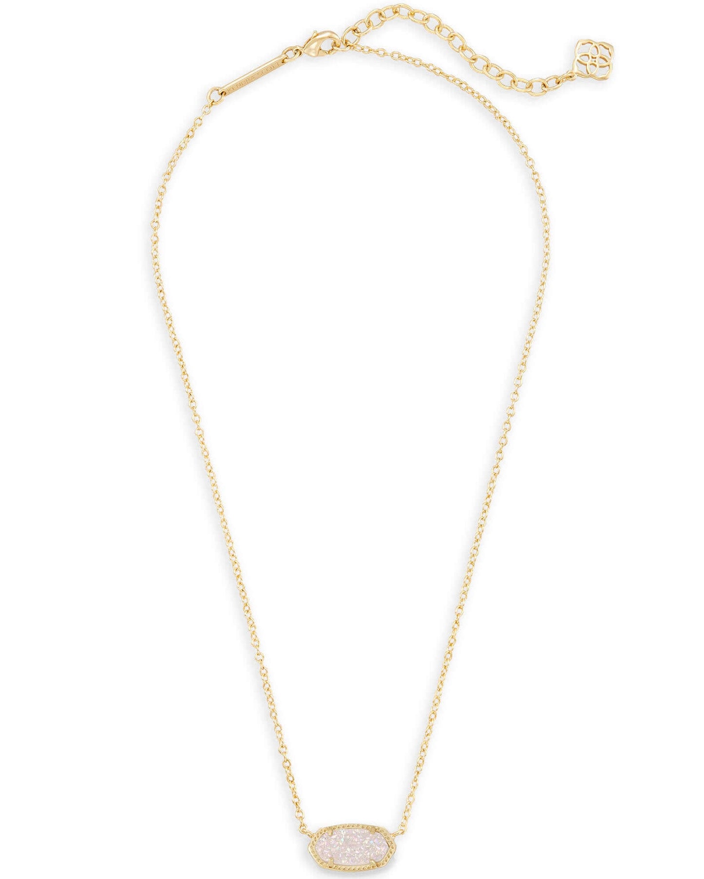 Elisa Necklace Gold Iridescent Drusy