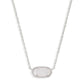 Elisa Silver Pendant Necklace In Iridescent Drusy