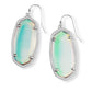 Elle Silver Drop Earrings In Dichroic Glass