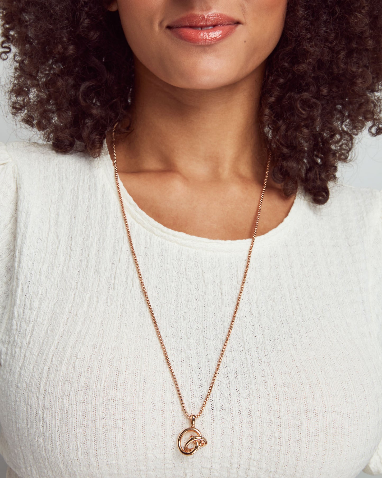 Presleigh Love Knot Pendant Necklace In Gold
