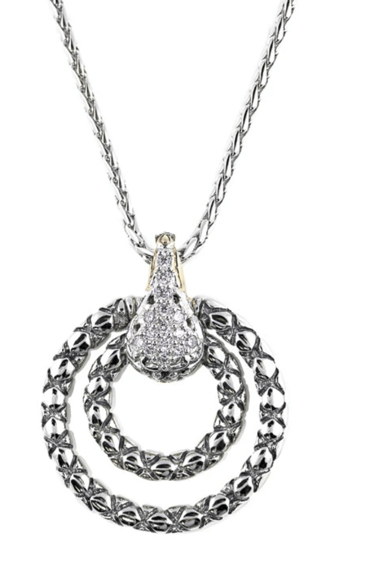 Lattice Collection - Palermo Edition - Pavé Swinging Slider with Chain K3816 - A0F0 - She Chester