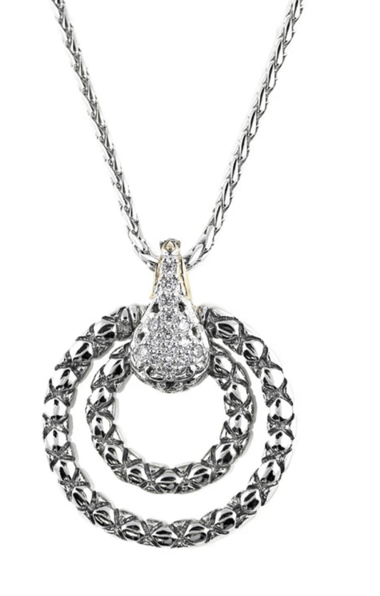 Lattice Collection - Palermo Edition - Pavé Swinging Slider with Chain K3816 - A0F0 - She Chester