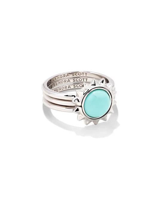 Sienna Sun Ring - Rhod Blue Mag - sz 5