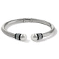 Meridian Black Open Hinge Bracelet - JF0009 - She Chester