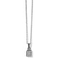 Meridian Silver Square Jewel Necklace - JM6101 - She Chester