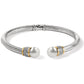 Meridian Two Tone Open Hinge Bracelet - JF0008 - She Chester