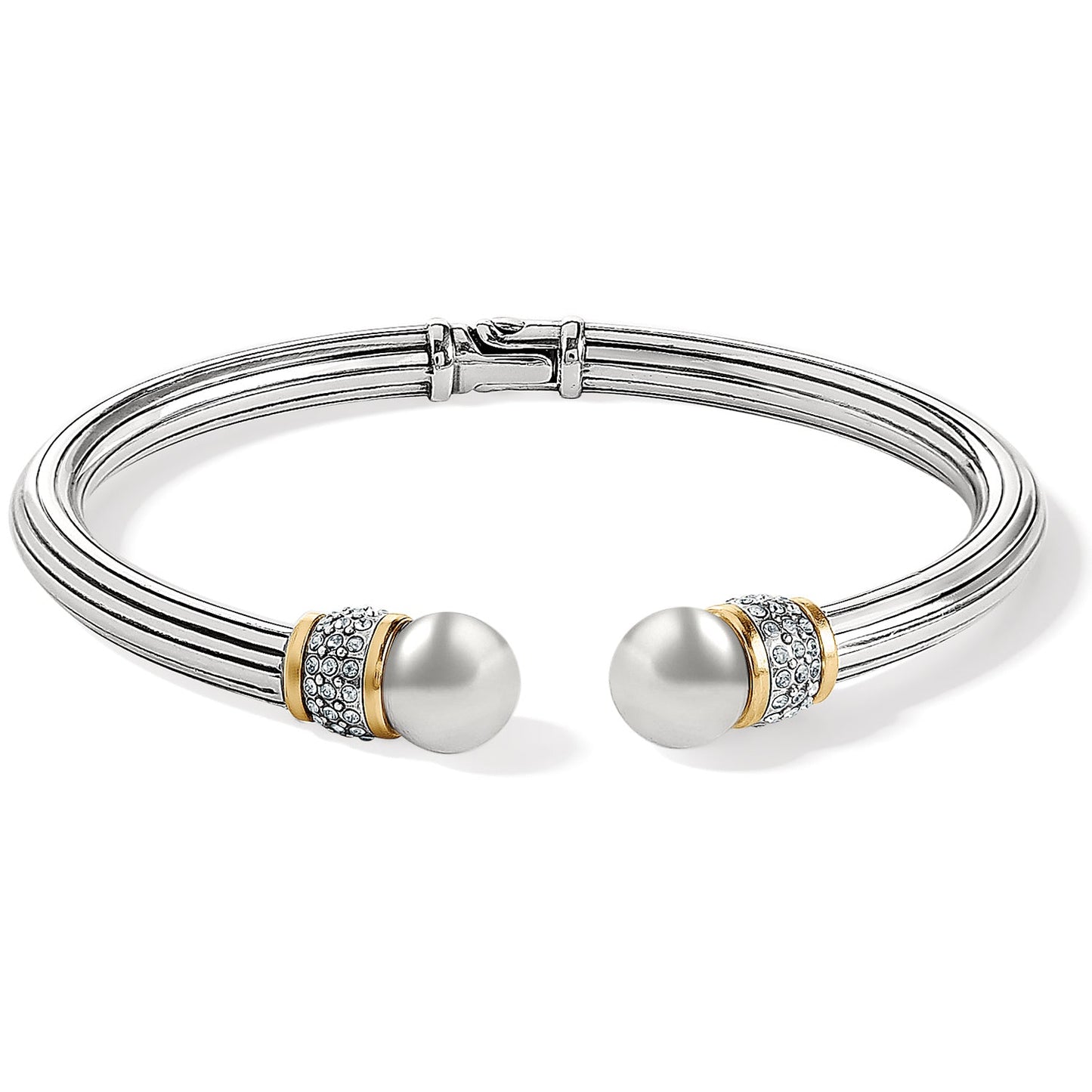 Meridian Two Tone Open Hinge Bracelet - JF0008 - She Chester