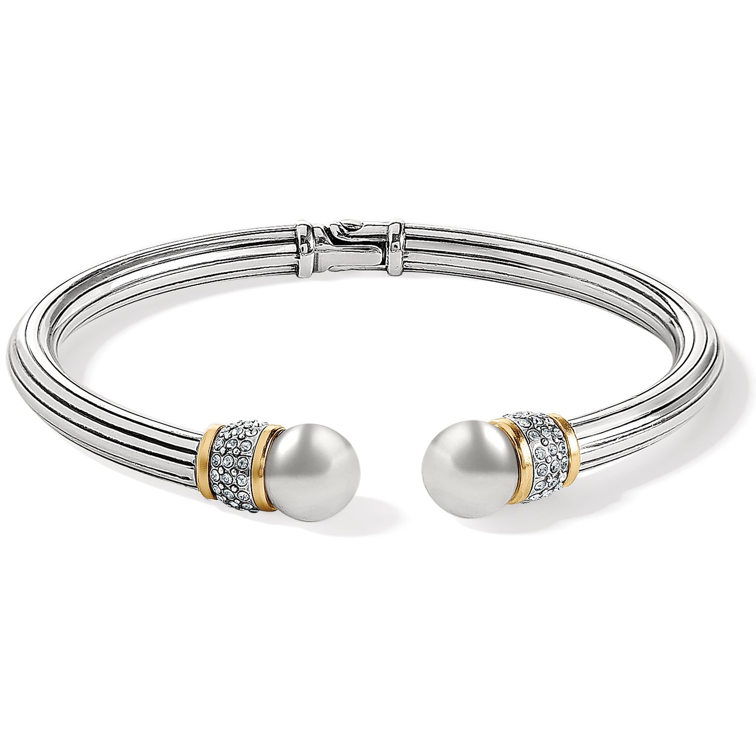 Meridian Two Tone Open Hinge Bracelet - JF0008 - She Chester