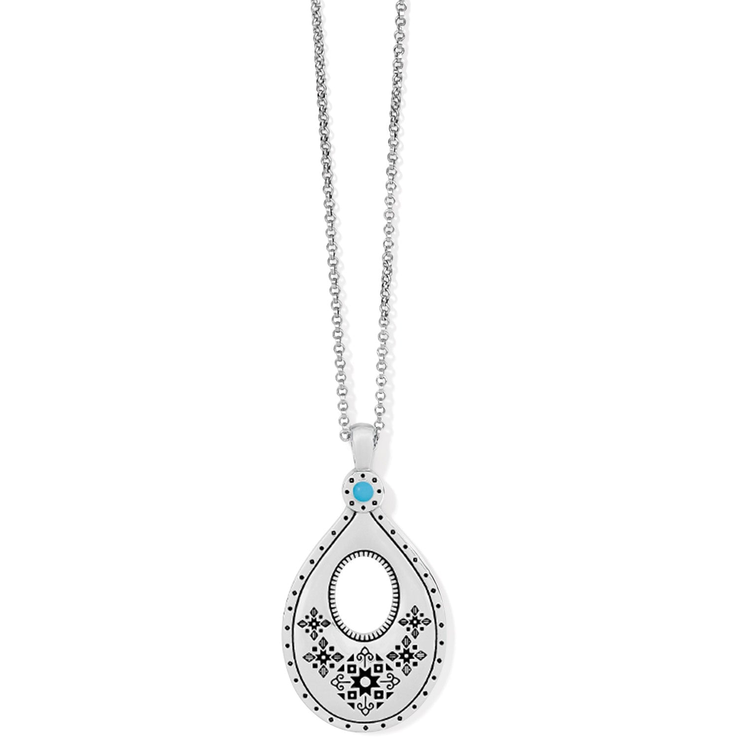 Mosaic Teardrop Necklace - JM6903 - She Chester