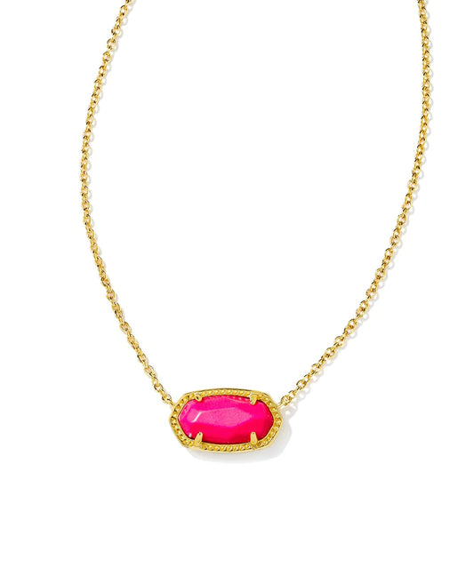 Elisa Necklace Gold Neon Pink
