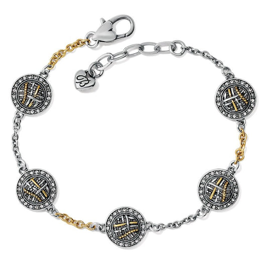 Neptunes Rings Circle Two Tone Bracelet - She Chester