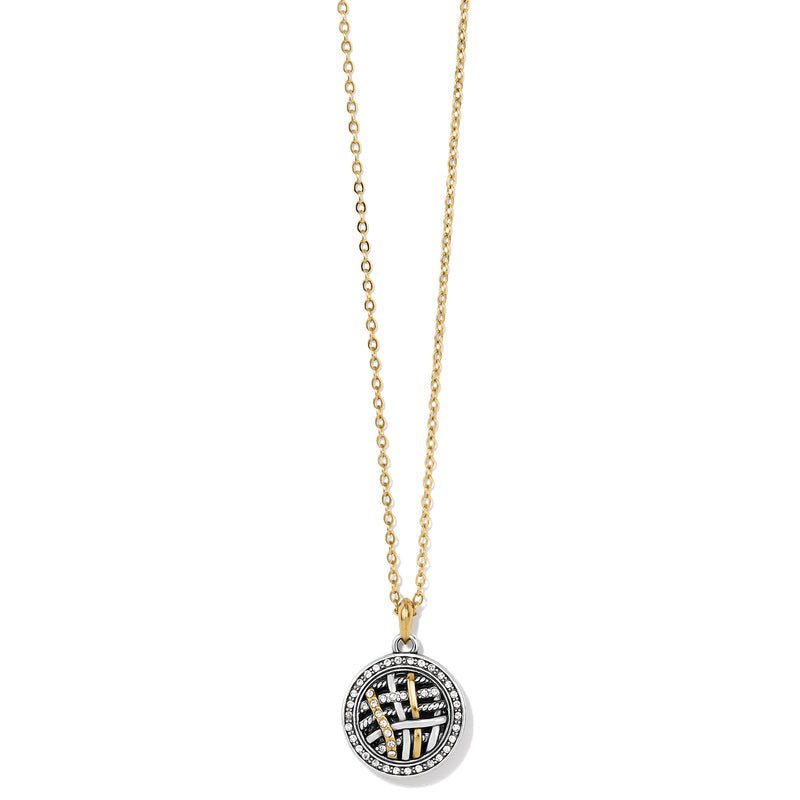 Neptunes Rings Two Tone Circle Necklace - She Chester