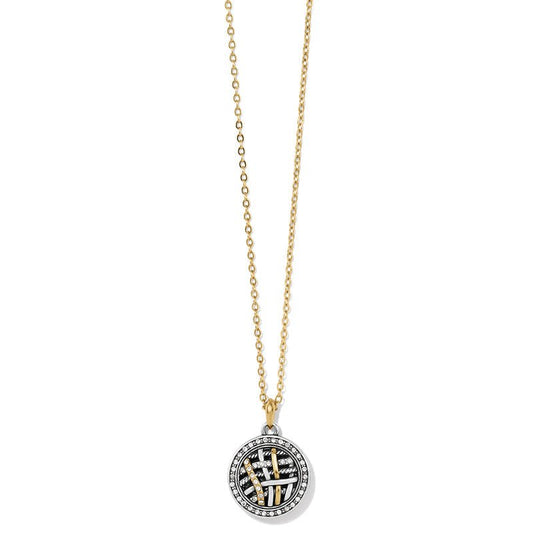 Neptunes Rings Two Tone Circle Necklace - She Chester