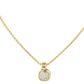 Nouveau 8x8 Cushion Pavé Gold Pendent with Chain K5133 - GF03 - She Chester