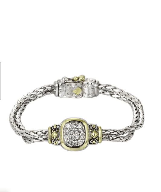Nouveau CZ Double Strand Bracelet B3905 - AF0S - She Chester