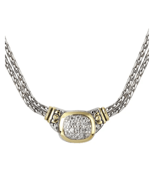 Nouveau CZ Double Strand Necklace N3899 - AF03 - She Chester