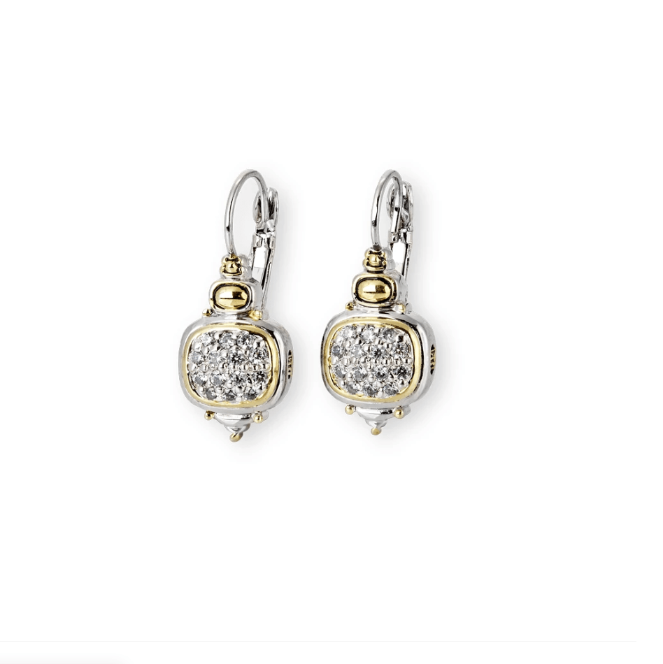 Nouveau CZ French Wire Earrings F3900 - AF00 - She Chester