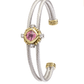 Nouveau Simplicity Square Pink Double Wire Bracelet B3883 - AHF0 - She Chester