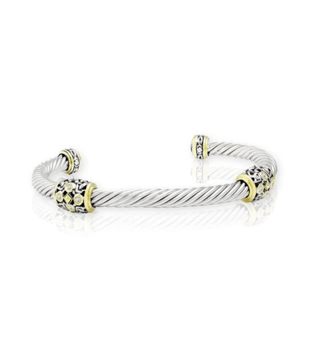 O - Link Collection Filigree Twist Wire Station Bracelet B3748 - A0F0 - She Chester