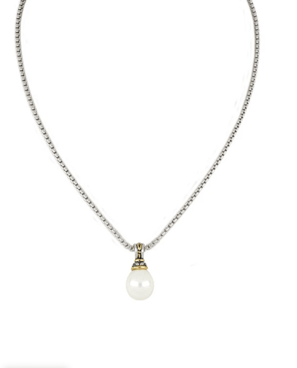 Ocean Images Collection Seashell Pearl Slider with Chain K3471 - AB00 - She Chester