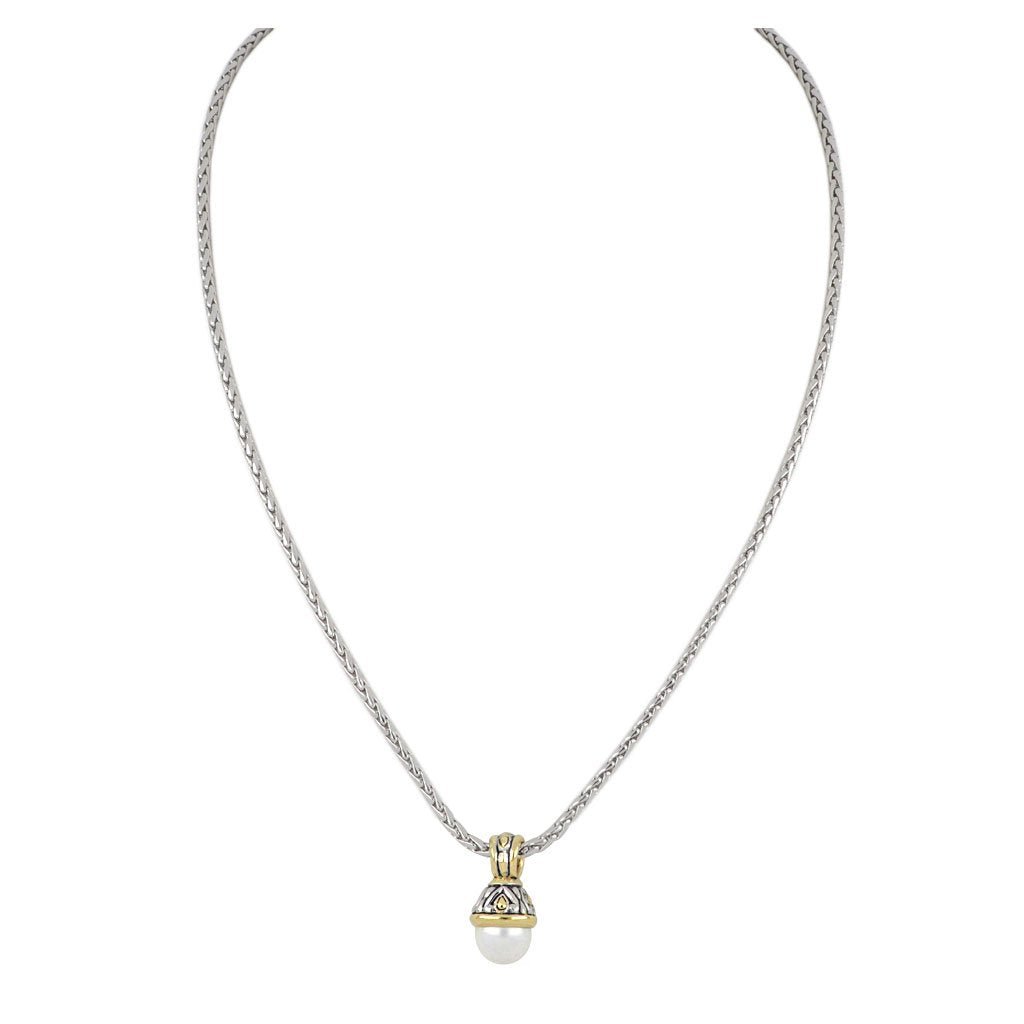 Ocean Images Collection Small 10mm Pearl Slider Necklace - She Chester