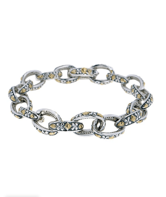 Oval Link Collection Two Tone Bracelet B2964 - A001 - She Chester