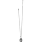 Palmetto Silver Long Necklace - JM7285 - She Chester