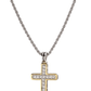 Pavé Two Tone Cross Necklace K5045 - AF505 - She Chester