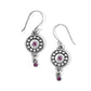 Pebble Dot Medallion Amethyst French Wire Earrings - JA886A - She Chester