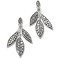 Pebble Leaf Silver Earrings - JA9280 - She Chester