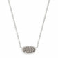 Elisa 20" Rhodium Platinum Drusy Necklace