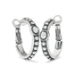 Pretty Tough Groove Post Earrings Silver - JA9110 - She Chester
