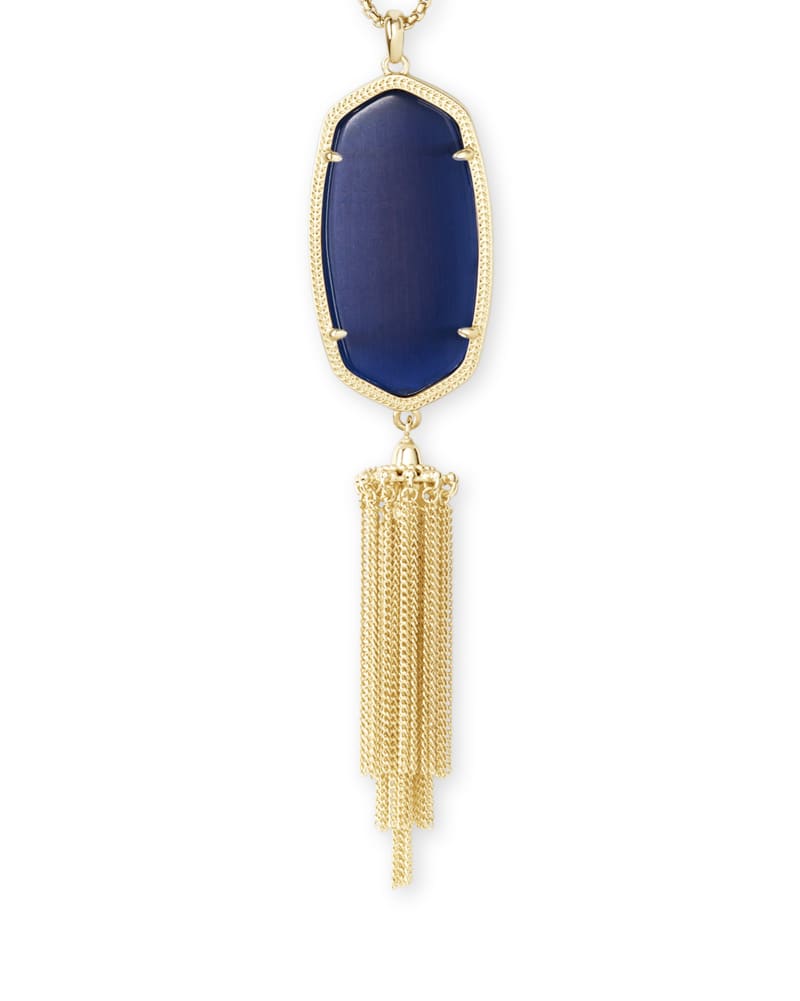 Rayne Gold/Navy Cat's Eye Necklace - She Chester