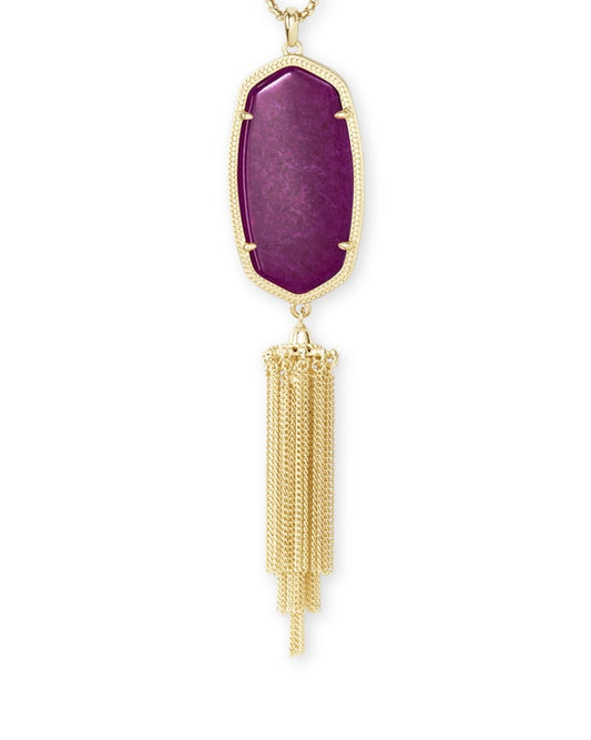 Rayne Gold/Purple Jade Necklace - She Chester