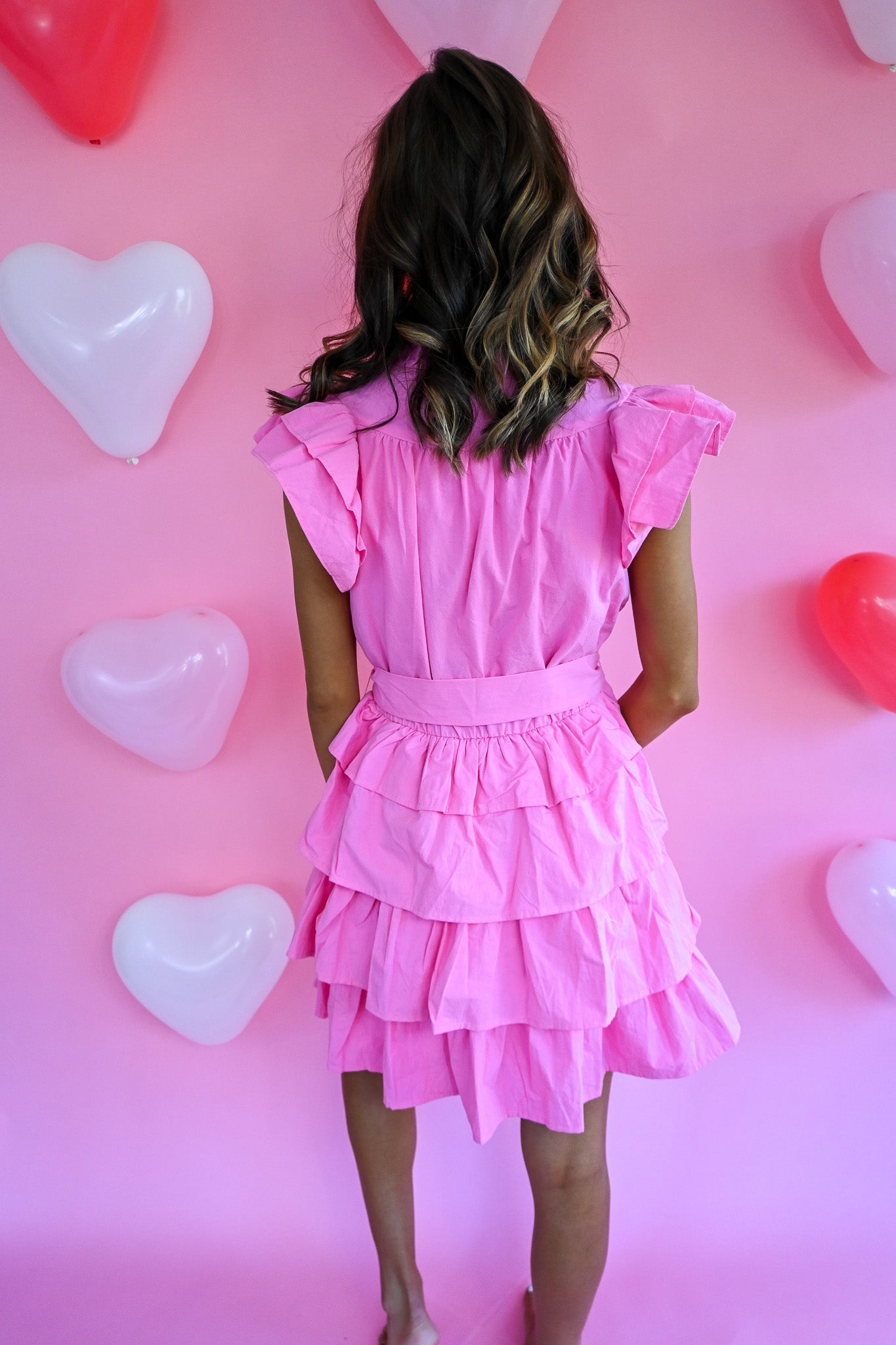 Rewind The Night Pink Tiered Dress - She Chester