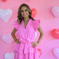 Rewind The Night Pink Tiered Dress - She Chester