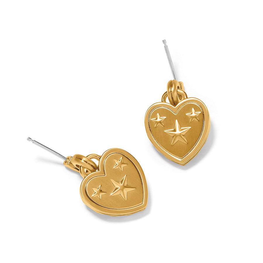 Esprit Gold Heart Post Drop Earrings - JA9358