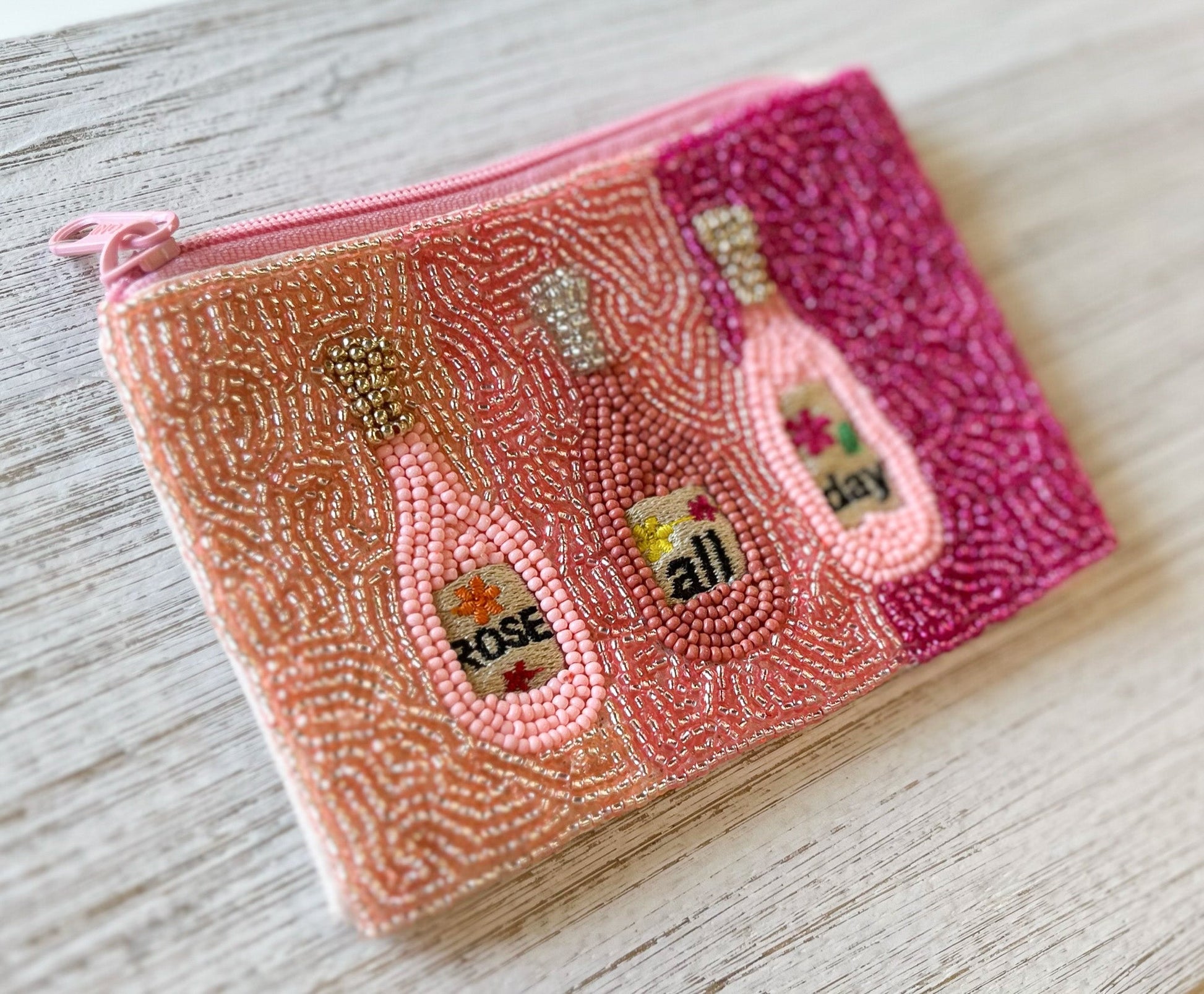 Rose All Day Beaded Pouch - She Chester