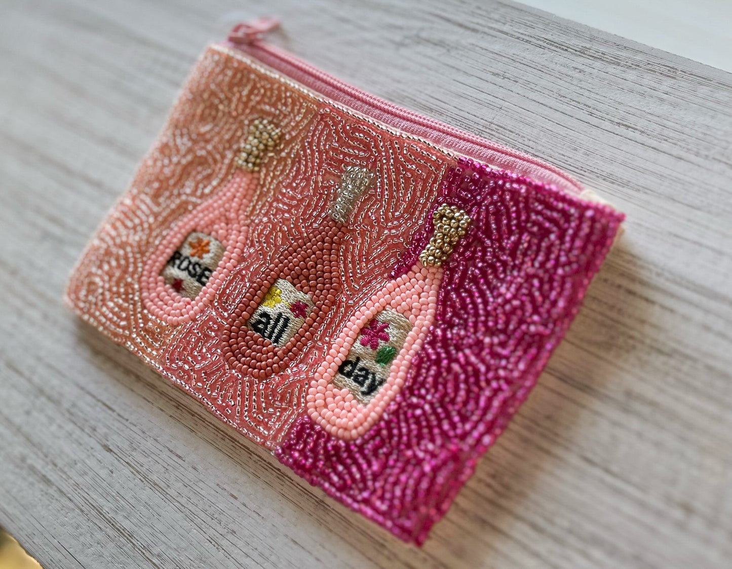 Rose All Day Beaded Pouch - She Chester