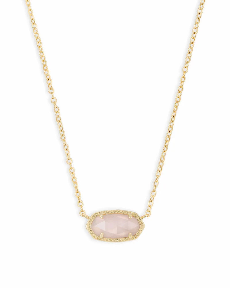 Elisa Gold/Rose Quartz Necklace