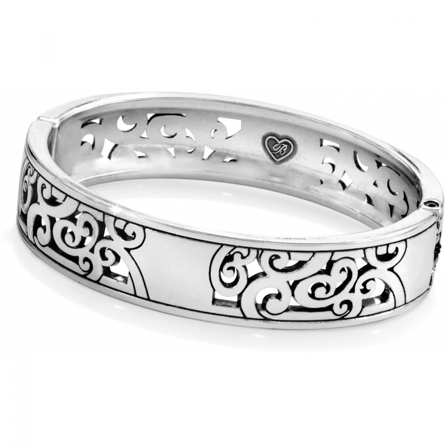 Silver Mingle Hinged Bangle - She Chester