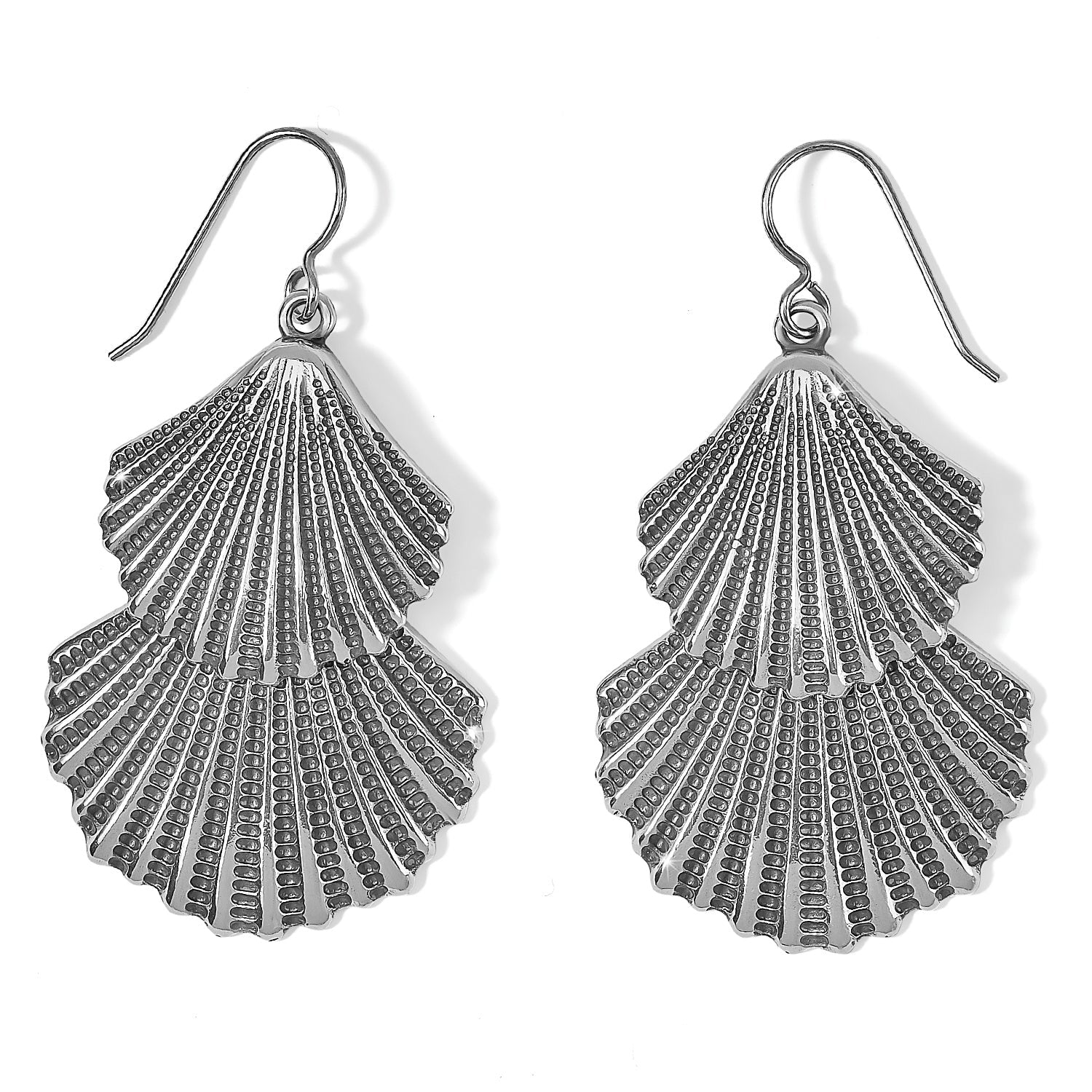Silver Shells Double Earrings - She Chester