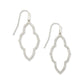 Abbie Small Open Frame Earring Rhodium Metal