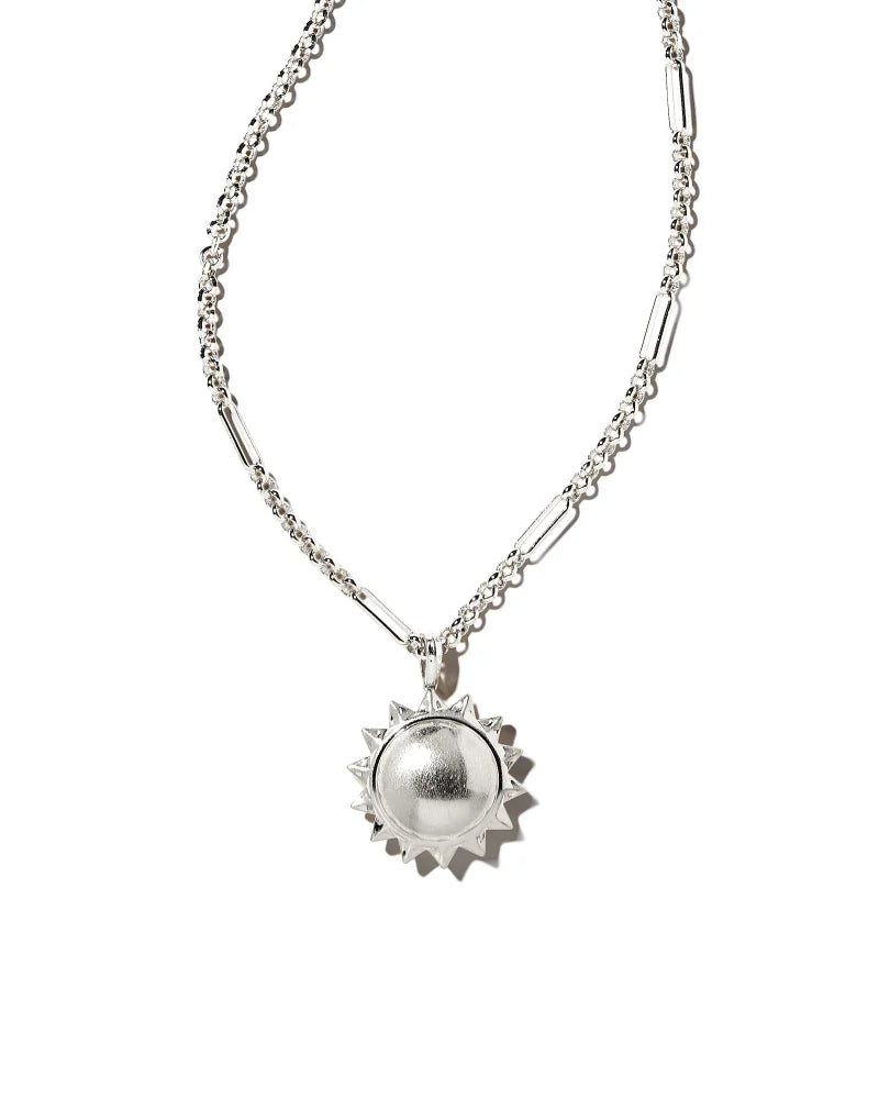 Sienna Sun Pendant Rhod Necklace
