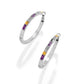 Tapestry Royal Hoop Earrings - JA9163 - She Chester