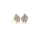 Tessa Gold Stud Earrings In Platinum Drusy - She Chester