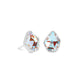 Tessa Silver Stud Earrings In Dichroic Glass - She Chester